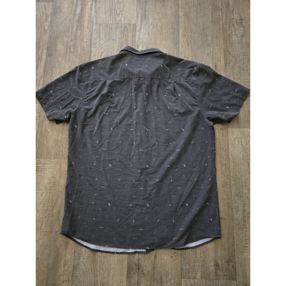 O'NEILL TRVLR Series Size XXL Gray Surfboard Print Short Sleeve Button-Up Shirt - Picture 3 of 7